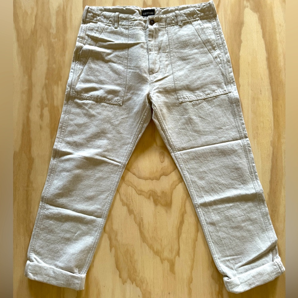 C.O.F. Studios Men’s Fatigue Pants - Ecru - 33